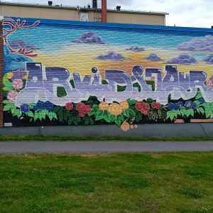 Arvidsjaur als Grafitti