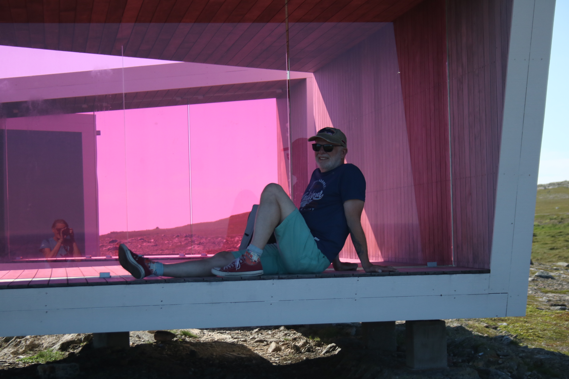 Tim im Aussichtspunkt Domen