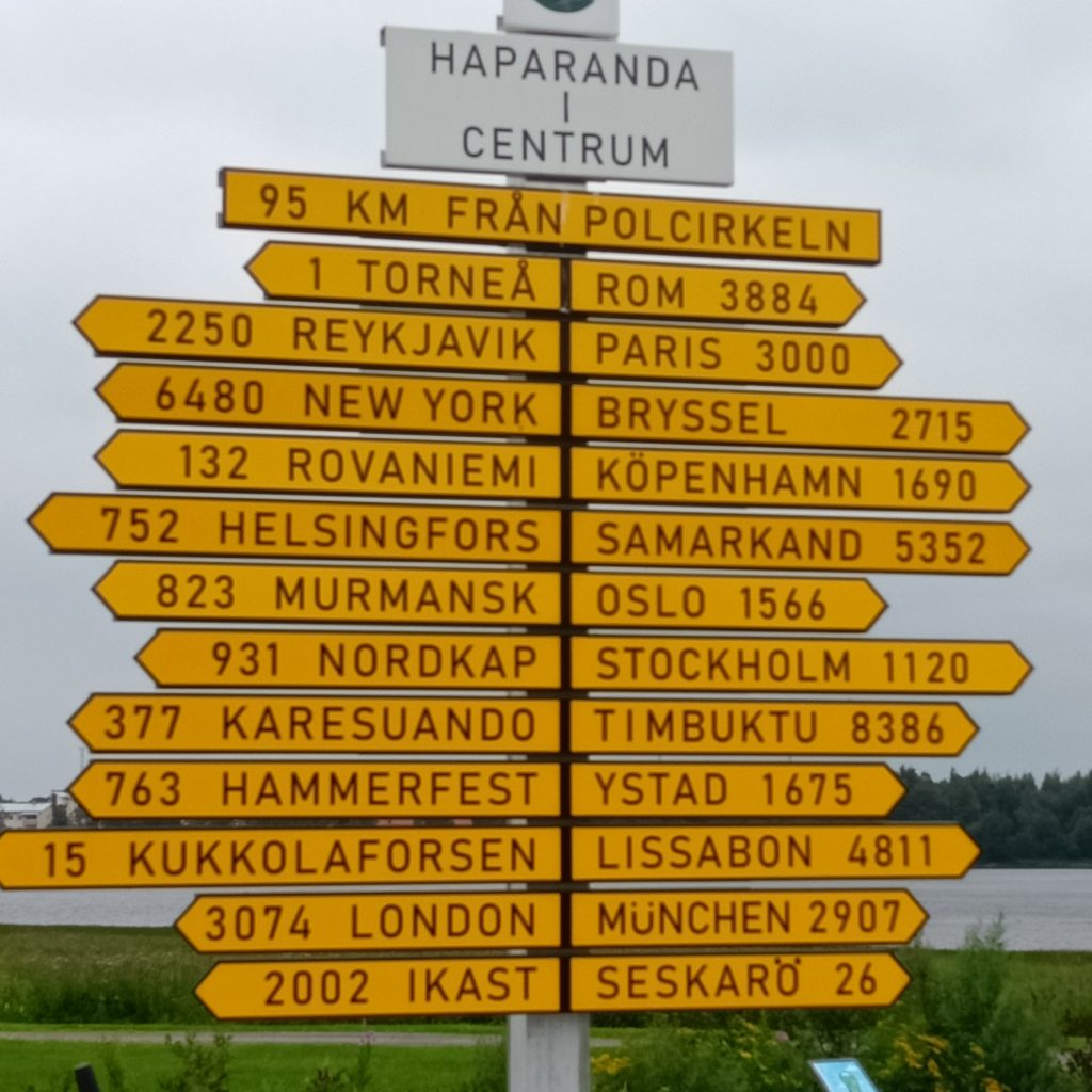 Wegweiser zu vielen Städten Europa