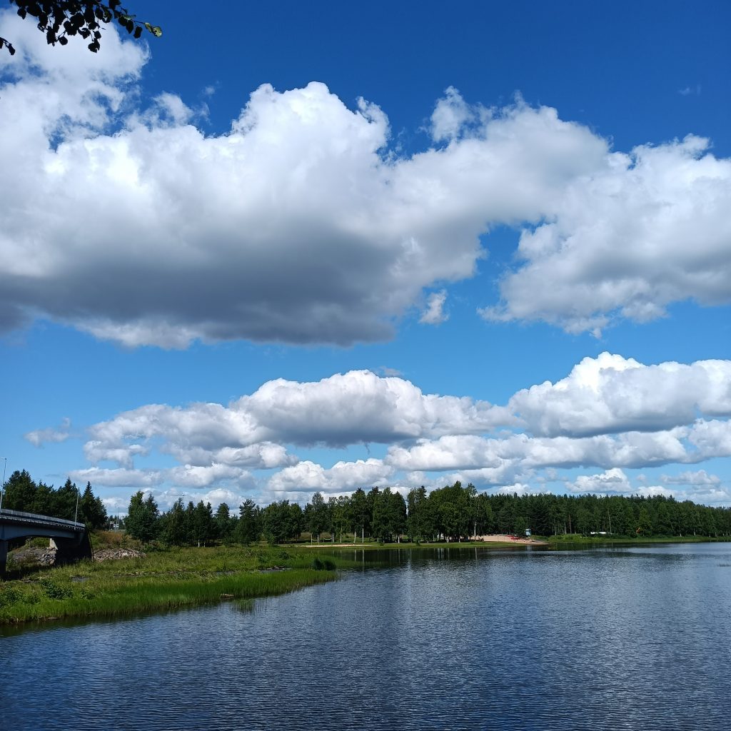 Wasser Wald und Wolken