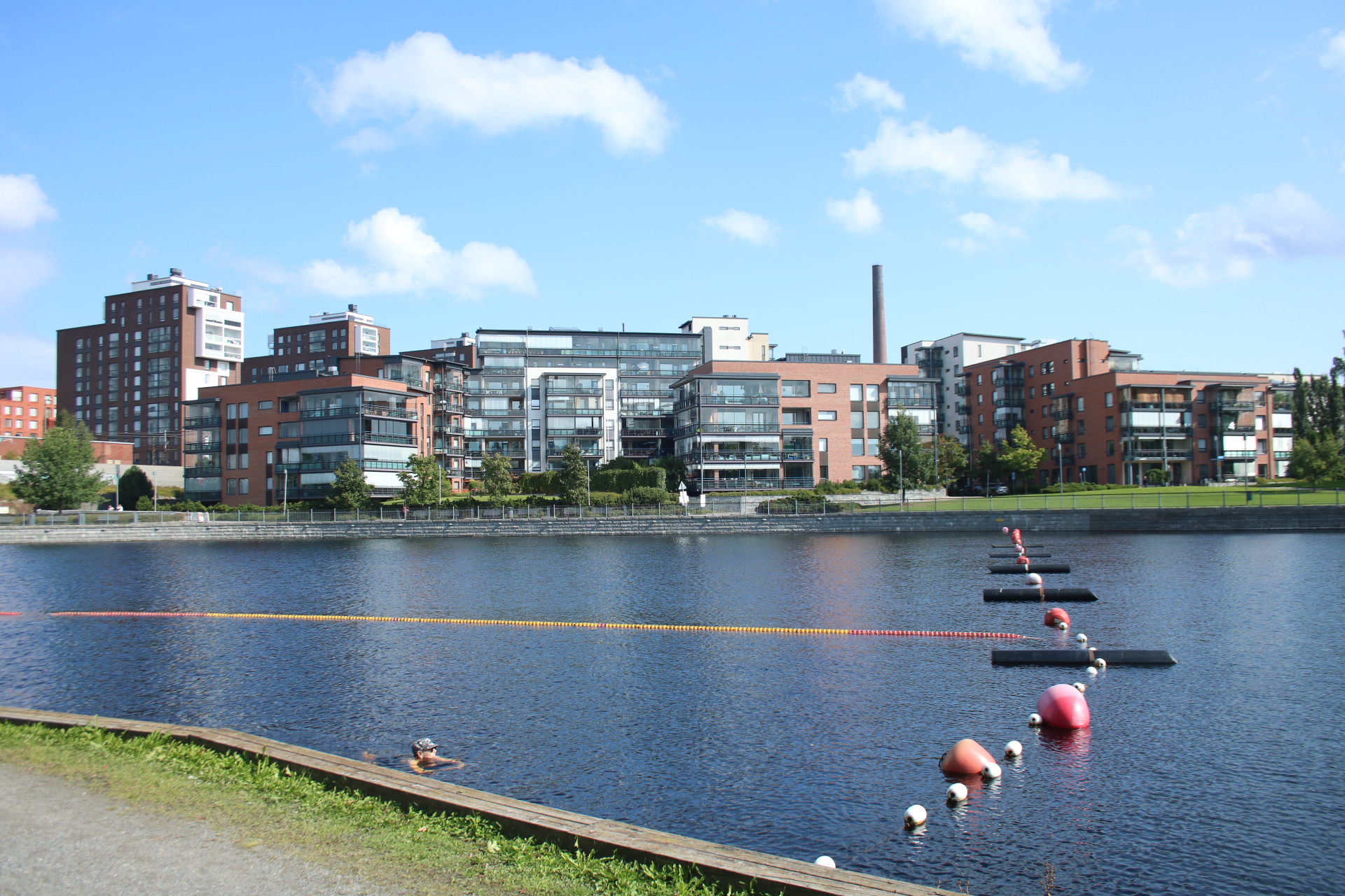 Blick auf eine Wohnanlage