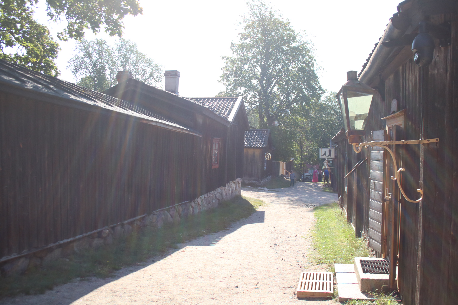 Gasse mit alten Häusern - in Turku