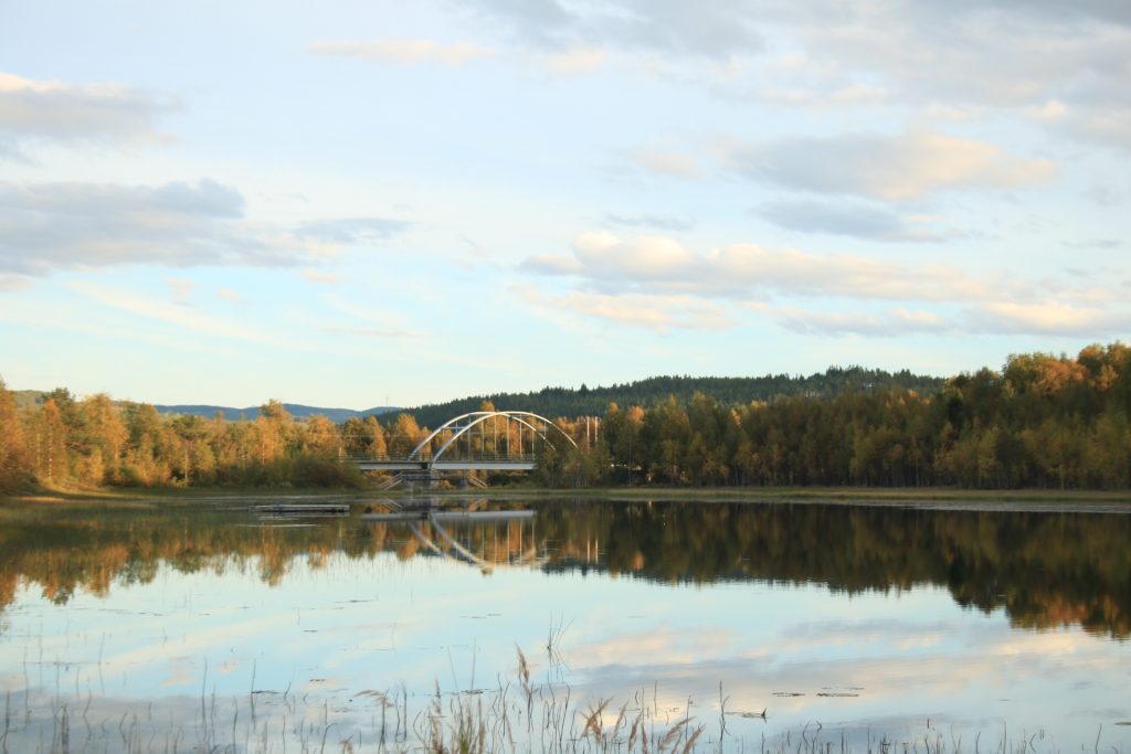 Blick vom Campingplatz Sonfjällscampen