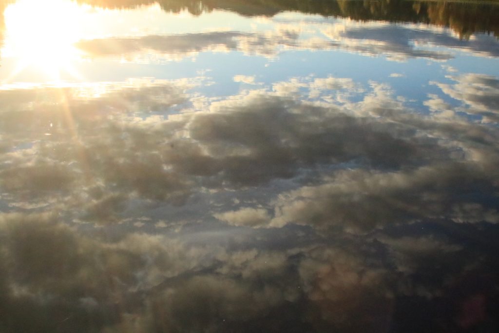 Blick vom Campingplatz Sonfjällscampen