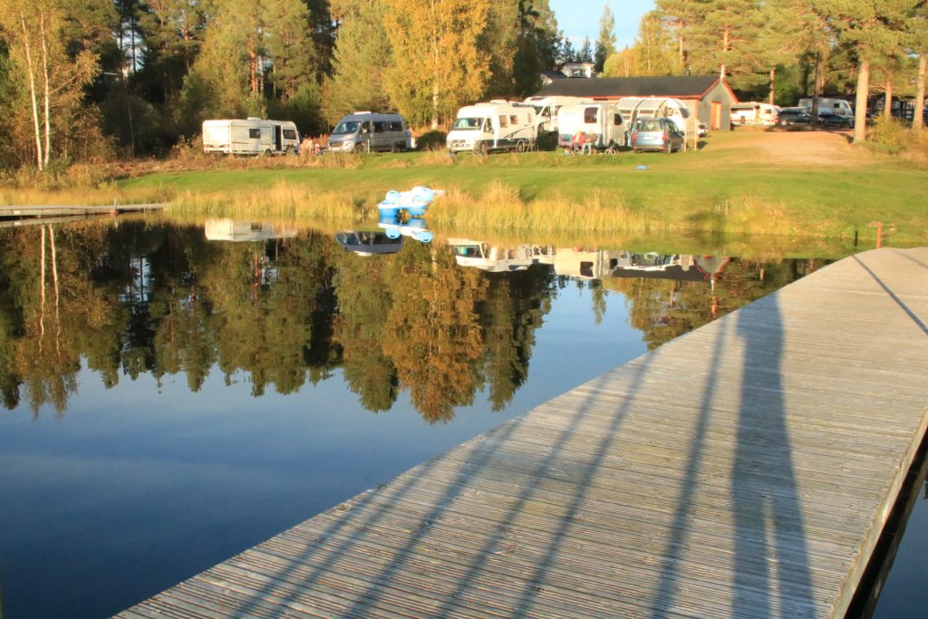 Blick auf Campingplatz Sonfjällscampen