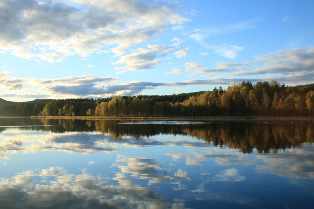 Blick vom Campingplatz Sonfjällscampen