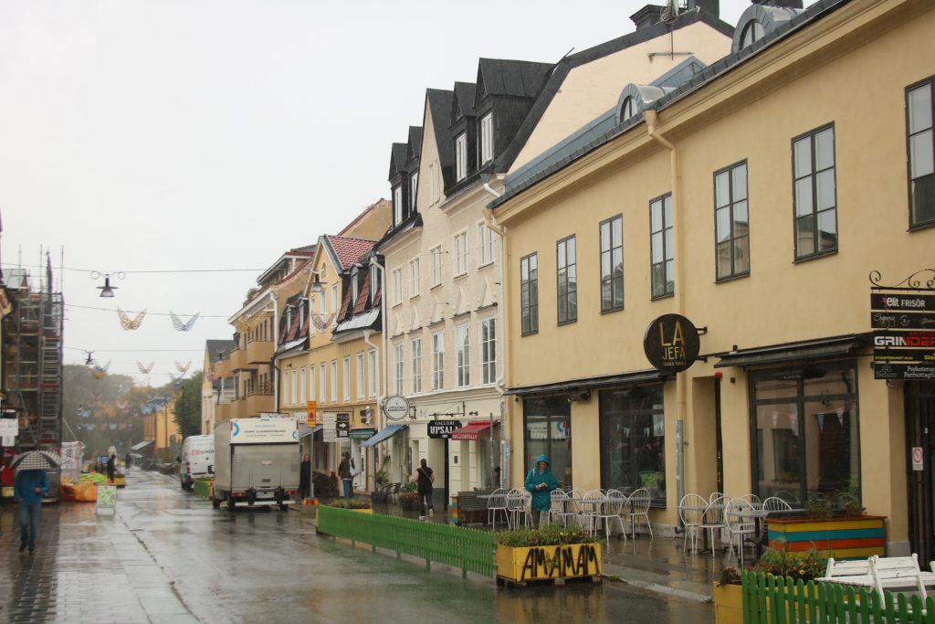 Häuserfassade in Uppsala