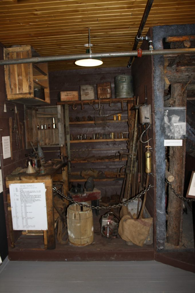Werkstatt in der Mine